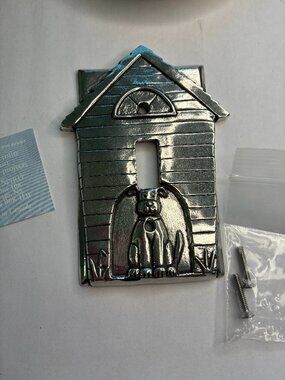Pewter Puppy Dog Light Switch